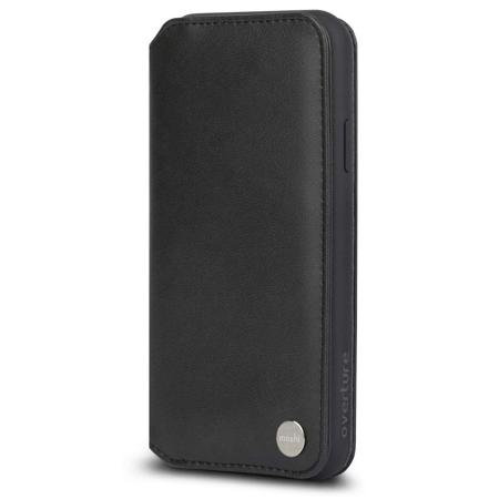 Moshi Overture Premium Wallet Case for iPhone XR, Charcoal Black