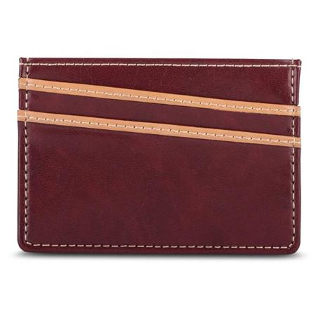 Moshi Lightweight Vegan Leather Slim Wallet, Burgundy Red