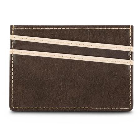 Moshi Lightweight Vegan Leather Slim Wallet, Oak Brown