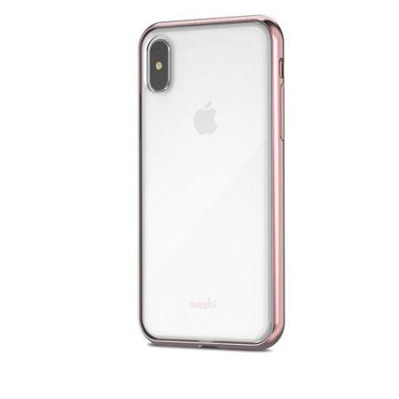 Moshi Vitros Clear Case for iPhone X - Orchid Pink Edges