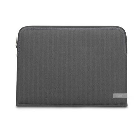 Moshi Pluma Designer Notebook Sleeve for 13" MacBook Pro, Herringbone-Gray