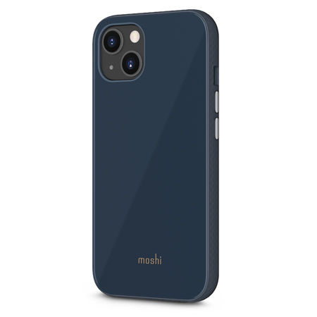 Moshi iGlaze Slim Hardshell Case with SnapTo for iPhone 13, Slate Blue