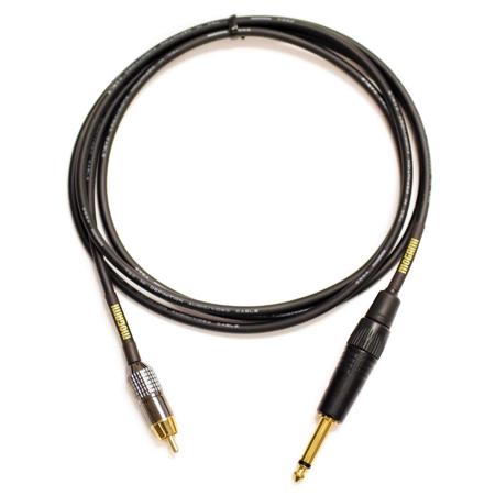Mogami 20' Gold 1/4" TS Male to RCA Male Audio/Video Patch Cable