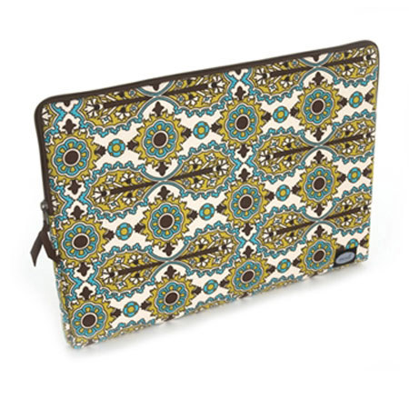 Mod Brown & Green Large Laptop Sleeve