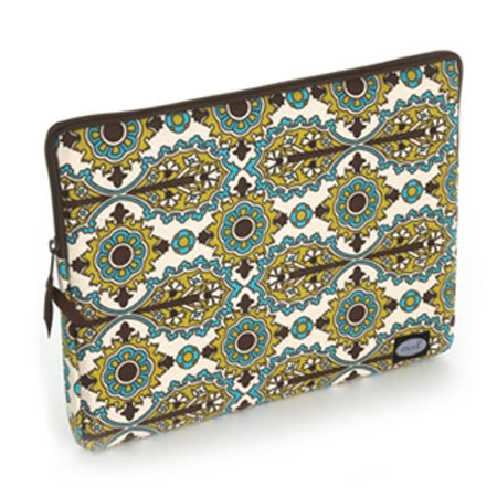 Mod Brown & Green Small Laptop Sleeve