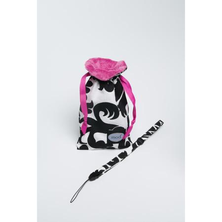 Mod Black/Pink Damask Compact Camera Pouch & Strap