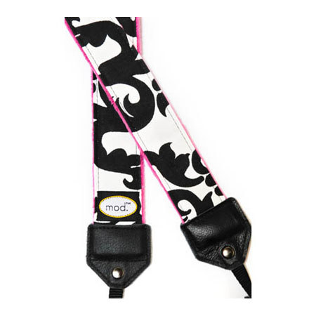 Mod Black and Pink Damask Strap