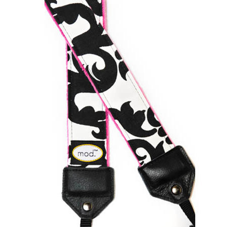 Mod Black and Pink Damask Strap with Quick Release