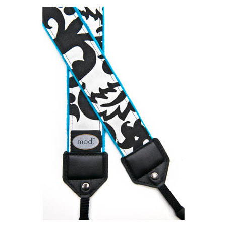 Mod Black/Turquoise Damask Strap with Quick Release