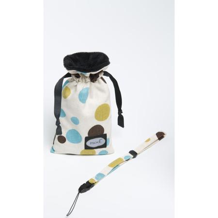 Mod Chocolate/Blue Dot Compact Camera Pouch