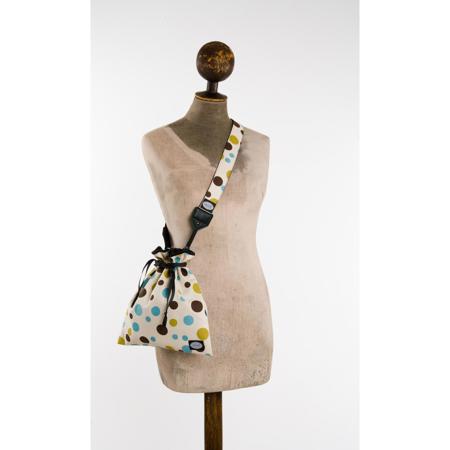 Mod Chocolate & Blue Dot Drop-in Bag