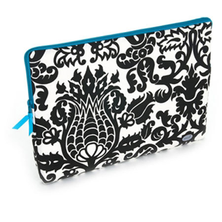 Mod Damask & Turquoise Large Laptop Sleeve