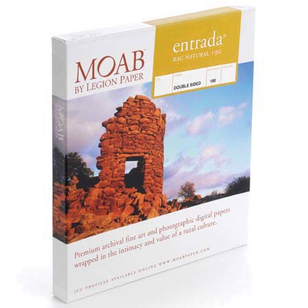 Entrada Rag Fine Art, 2-Side Natural Matte Inkjet Paper, 15.5 mil., 190gsm,16.5x23.4" (A2), 25 Sheets.