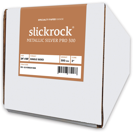 Moab Slickrock Metallic Silver Pro 300 Paper, 300gsm 24"x100' Roll