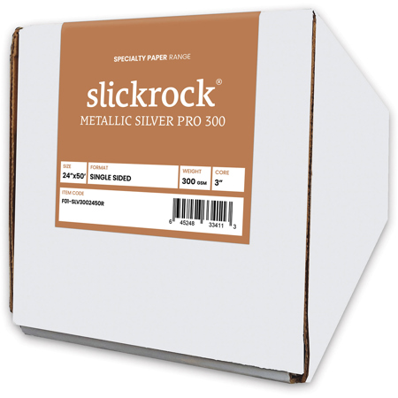 Moab Slickrock Metallic Silver Pro 300 Paper, 300gsm 24"x50' Roll