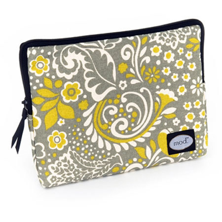 Mod Gray and Mustard E-Reader Sleeve