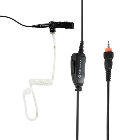 Motorola Single Wire Surveillance Earpiece with  In-line Clip PTT Microphone
