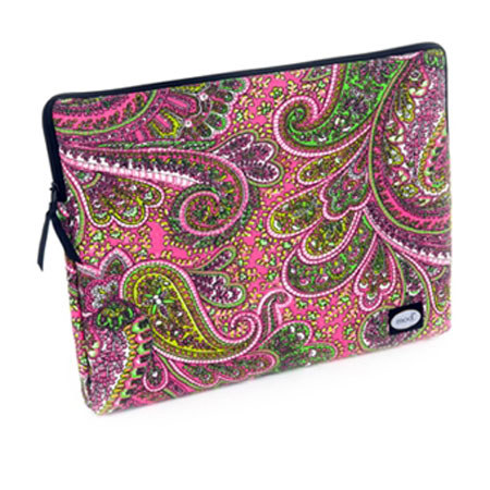 Mod Hot Pink Paisley Small Laptop Sleeve