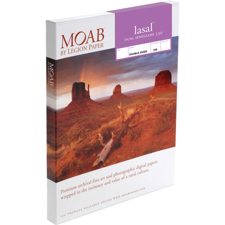 Moab Lasal Luster Semi-Gloss Fine Art Paper (11x14"), 25 Sheets Double-Sided