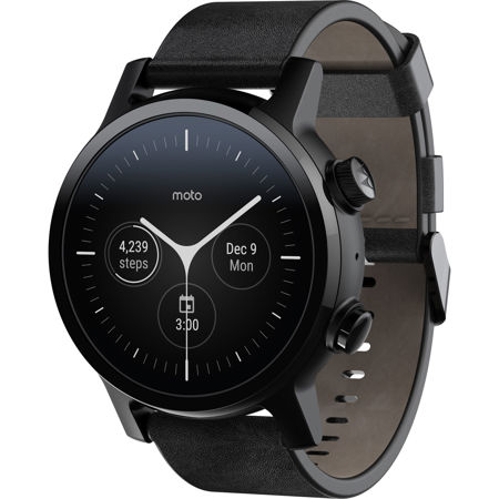 Motorola Moto 360 3rd Gen Smartwatch, Phantom Black M360FS19-PB