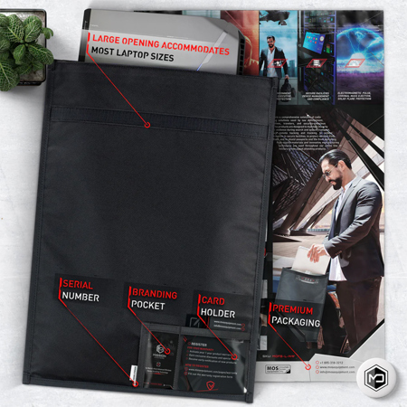 Mission Darkness Non-Window Faraday Bag for Laptops MDFB-L-NW