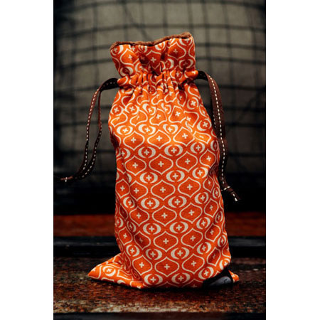 Mod Personal Accessories Orange Print Bag 6x10.5 inch