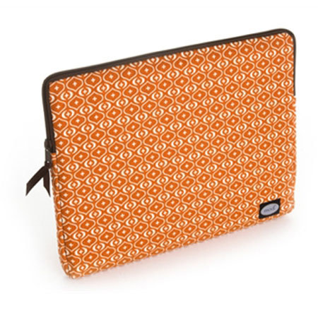 Mod Orange Print Small Laptop Sleeve