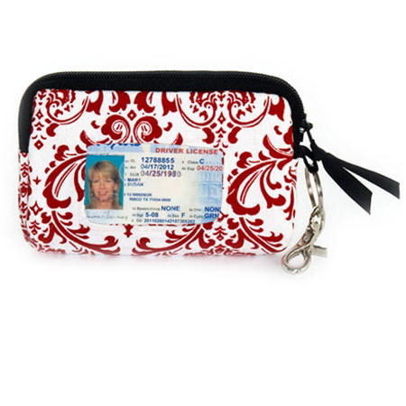 Mod Red and White Damask ID/Phone Case
