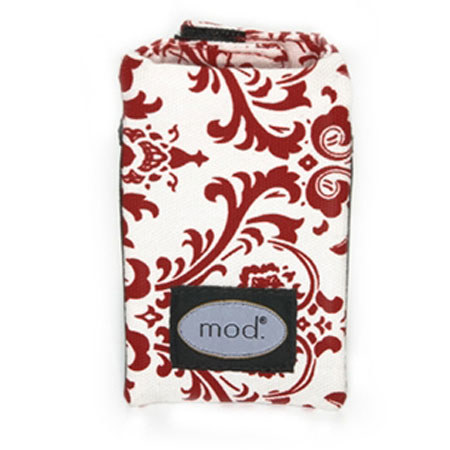 Mod Red and White Damask Strap Wrap