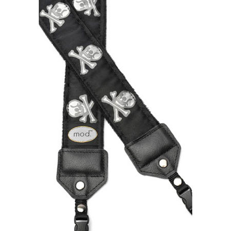 Mod Skull and Crossbones Camera Strap with QR