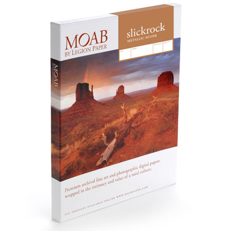 Moab Slickrock Metallic Glossy Silver 8.5x11" Fine Art Paper, 100 Sheet