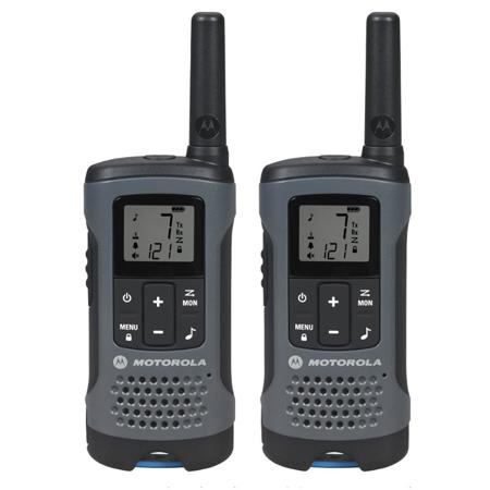 Motorola T200 22-CH 20 Mile Rechargeable Two-Way Radio, 2 Pack, Gray