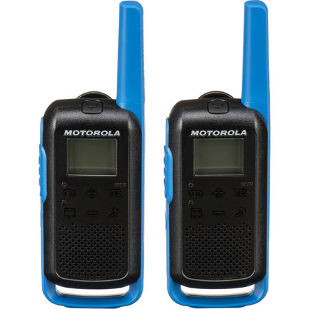Motorola Talkabout T270 Rechargeable Two-Way Radio, Blue/Black, 2-Pack