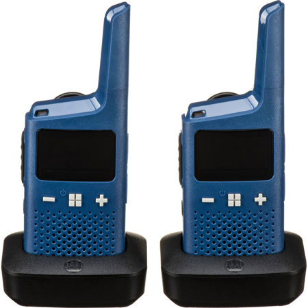 Motorola Talkabout T383 Rechargeable Two-Way Radio, Blue, 2-Pack