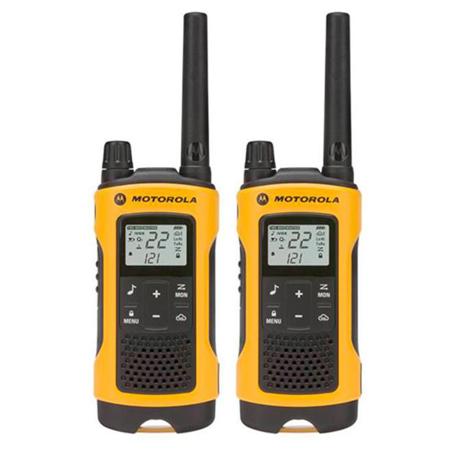Motorola T402 Rechargeable Emergency Preparedness 2-Way Radio, Yellow, 2 Pack