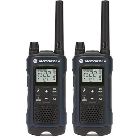 Motorola T460 35 Mile Range 2-Way Radio with E Alert, Blue Enviroshell, 2-Pack
