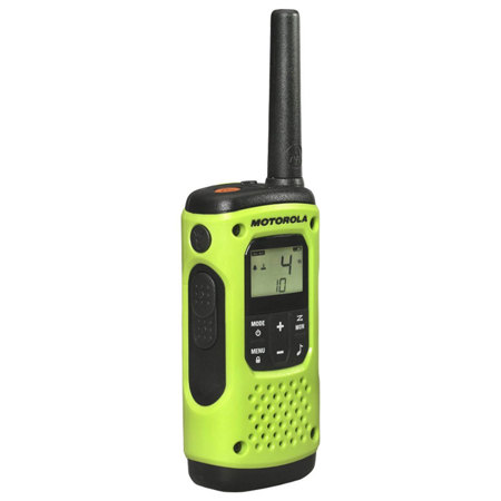 Motorola T605 22-Ch 35 Mile Range Two-Way Radio with Charging Adapter & Case