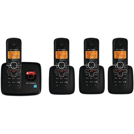 Motorola L704 DECT 6.0 Enhanced Cordless Phone with 4 Handsets