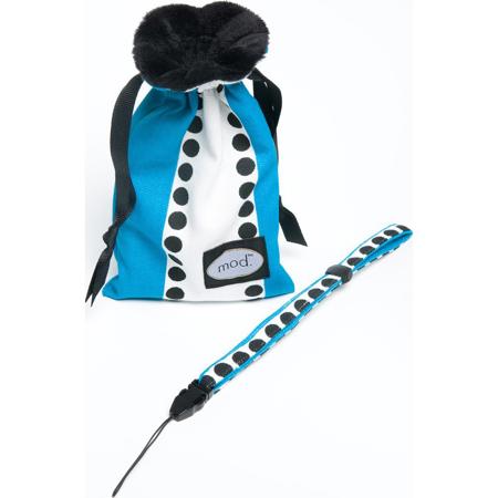 Mod Turquoise Dot Compact Camera Pouch