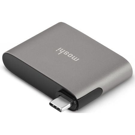 Moshi USB Type-C to HDMI Adapter with Charging, Titanium Gray