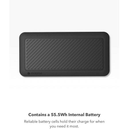 Mophie Powerstation Go Rugged 55.5Wh Battery with Air Compressor, Black