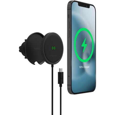 Mophie Snap+ 15W Wireless Charging with Vent Mount for MagSafe, Black