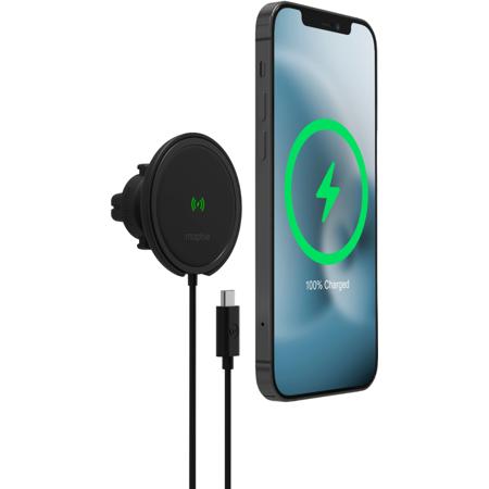 Mophie Snap+ 15W Wireless Charging with Vent Mount for MagSafe, Black