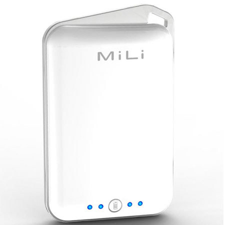 MiLi Power Crystal 2000mAh Battery Power Bank, White