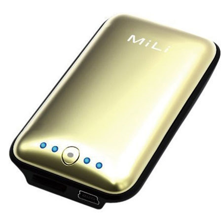 MiLi Power Miracle 2000mAh External Battery Power Bank, Champagne Gold