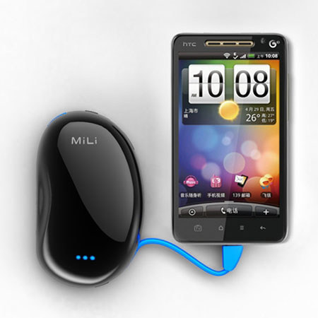 MiLi Power Bean 2000mAh Micro USB External Battery for Android Phones, Black