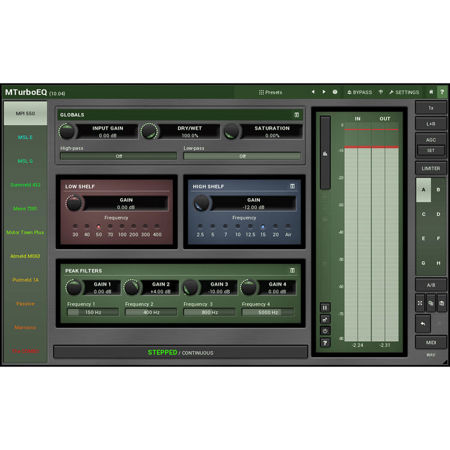 MeldaProduction MTurboEQ Vintage-Style Equalizer Plug-In, Download