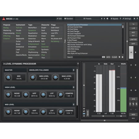 MeldaProduction MXXX Modular, Multiband and Multi-Effects Software Plug-In, Download