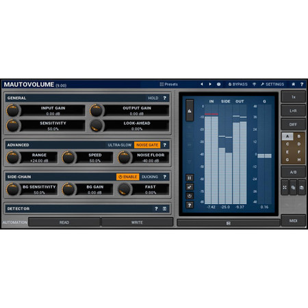 MeldaProduction MAutoVolume Automatic Gain Riding Software Plug-In, Electronic Download