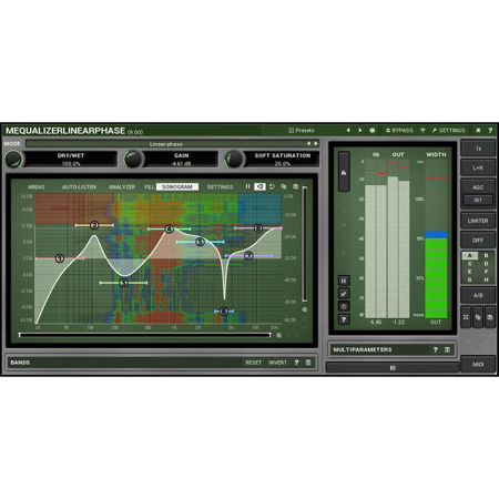 MeldaProduction MEqualizerLinearPhase Linear Phase EQ Software Plug-In, Electronic Download